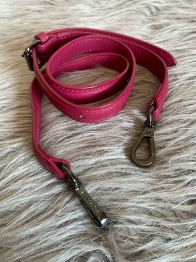 Mz wallace raspberry leather bag strap
